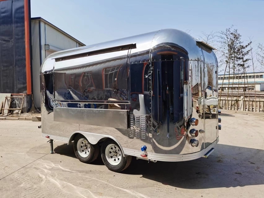 Warm verkoop Airstream Fast Food Trailer Standard Food Truck met volledige keuken te koop
