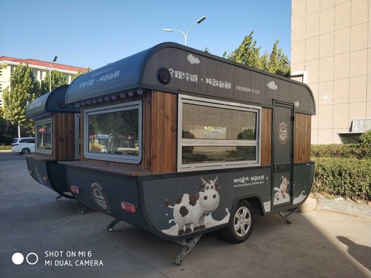 Moderne mobiele foodcart trailer straat roestvrij staal schip type truck