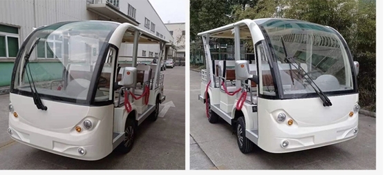 Prachtig ontwerp 10 - 14 zitplaatsen elektrische shuttle bus lage snelheid elektrische toeristische auto