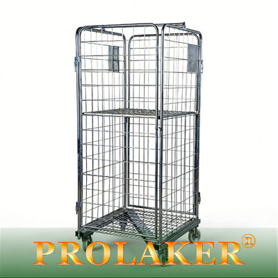 Type Z Warehouse Roll Cage Aanpasbare afmeting Laadcapaciteit Opvouwbare rechte vorm Voor materiaalomzet