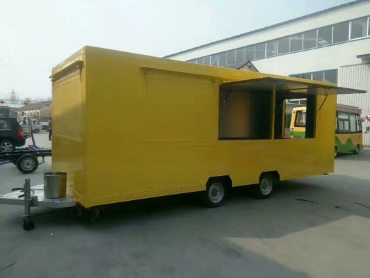 Verplaatsbare vierkante foodtruck voor het maken van ijs, donuts, pizza en hamburgers