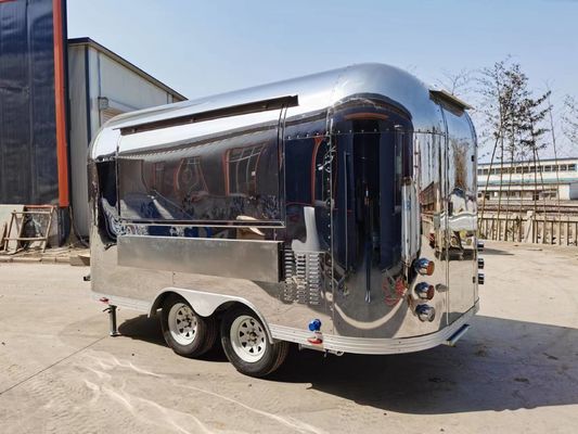 Food Trailer roestvrij staal Fast Food Truck Cart verkrijgbaar