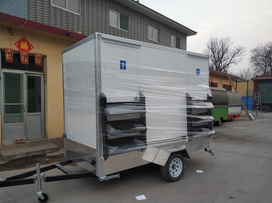 Twee-stand wegvoerbaar Goed inrichting Op maat Toilet Verplaatsbare trailer Douche Toilet verkrijgbaar