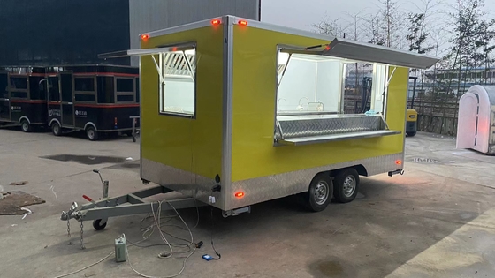 Gepersonaliseerde elektrische roestvrijstalen voedseltrailer voor handige voedselservice