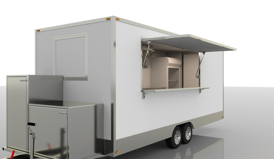 Gepersonaliseerde elektrische roestvrijstalen voedseltrailer voor handige voedselservice