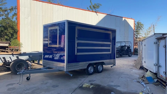 Goedkope straat barbecue kleur goedkoop eten bestelwagen trailer hotdog hamburger pizza food truck met volledige keuken