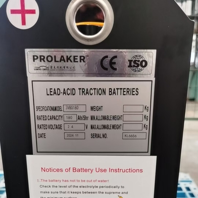 Op maat gemaakte vorkhefbatterij 24v 180Ah/5 uur Loodzuur Traktiebatterij Lang levensduur
