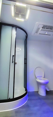 Aanpassing van 4 stations douche toilet trailers badkamer Outdoor Modern toilet trailer fabrikant