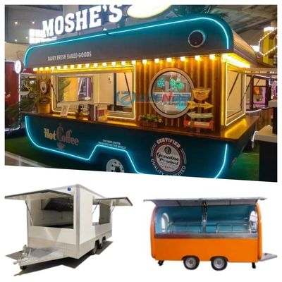 Multifunktioneel modulair commercieel voedingsmiddelenbedrijf mobiele trailer voor alle scenario's