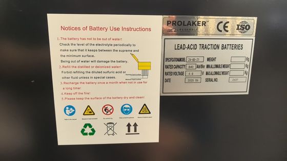 OEM 24-85-21 loodzuur vorkliftbatterij 48V 840Ah Drie fase