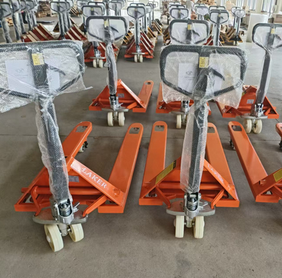 Gemakkelijk manoeuvreren 2500 kg handmatige pallettruck met nylon wielen