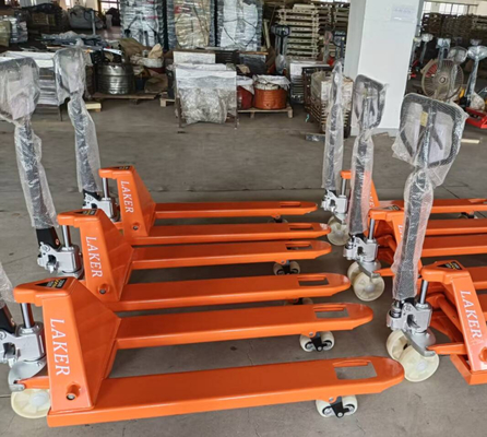 Euro Pallet Stabiele Draagkracht 2,5 ton Handpalletwagen met 550 mm breedte en 1150 mm vorklengte met dubbele nylon wielen