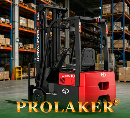 Compacte lithium-vorkheftruck met nominaal vermogen van 1800 kg, draaicirkel van 1550 mm en 80 V lithiumbatterij voor magazijnen in smalle gangpaden
