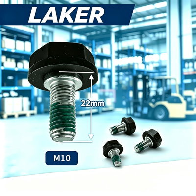 Fabrieksautoutlet LAKER M10*22 Plastic Geïsoleerde Hex Fastener, OEM ODM Custom High Strength Galvanized Anti-Vibration Self-Locking Screw, Spot Supply Nylon Patch Anti-Corrosion Geïsoleerde Fitting
