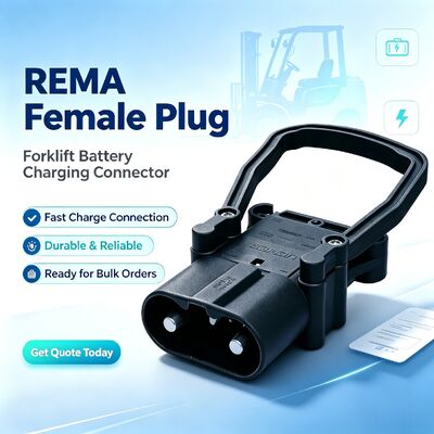 EC320A Mannelijk Vrouwelijk Vorkliftbatterijconnector REMA-stijl Zuurbestendige industriële aansluiting voor het opladen van elektriciteit voor elektrische vorkliftpallettrucks