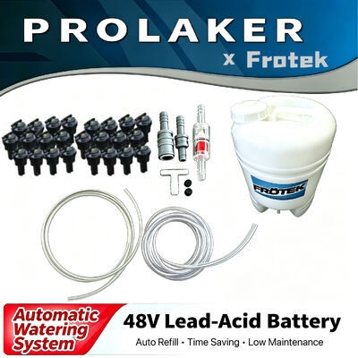 Premium Hot Selling Brand Frotek Automatisch Watergeefsysteem Kit Zuur-bestendige Automatische Stop-bijvulklep voor Magazijnheftruck Tractor Industriële Loodzuur Batterij Onderhoud